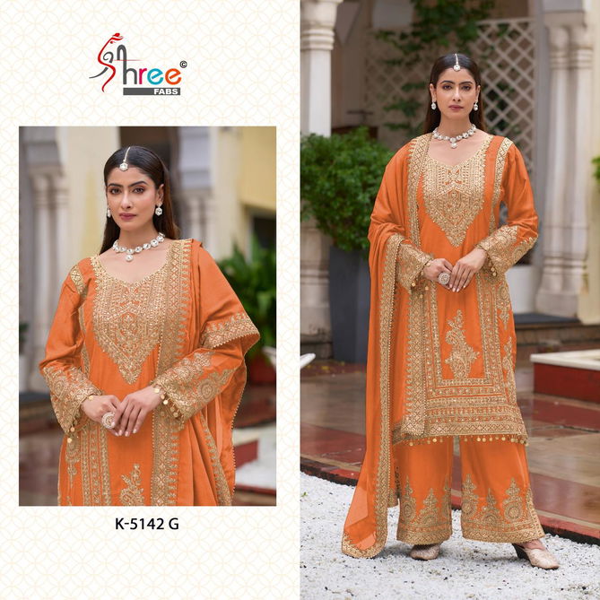 K 5142 By Shree Fabs Chinon Pakistani Salwar Suits Suppliers In India